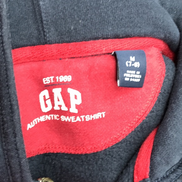 GAP Kids Long Sleeve Hoodie Sweatshirt Jacket Boy Girl Size M(7-8) Like New - Picture 3 of 6